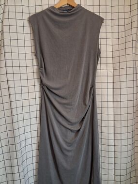 Old Navy Cowl Neck Midi Dress Gray Size M